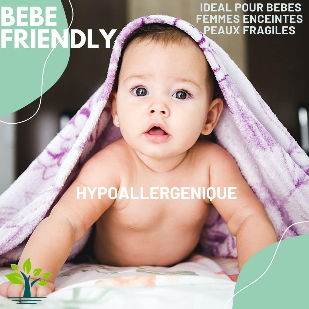 PURE & CO Lessive Feuilles Verte Ecologique, Bio, Bebe, Voyage, Machine à Laver, Main, Magique, Poudre, Hypoallergénique, Lingette, Concentrée, Parfum naturel Huiles Essentielles